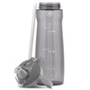 Pogo Tritan botella de agua con paja suave, Gris, 32