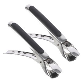 IMIKEYA Pack of 2 Oven Tongs Stainless Steel Retriever Tongs Kitchen Non-Slip Dish Dish Plate Bowl Gripper for Kitchen Hot Air Fryer Airfryer Moving Hot Plate Bowls Tray Disc