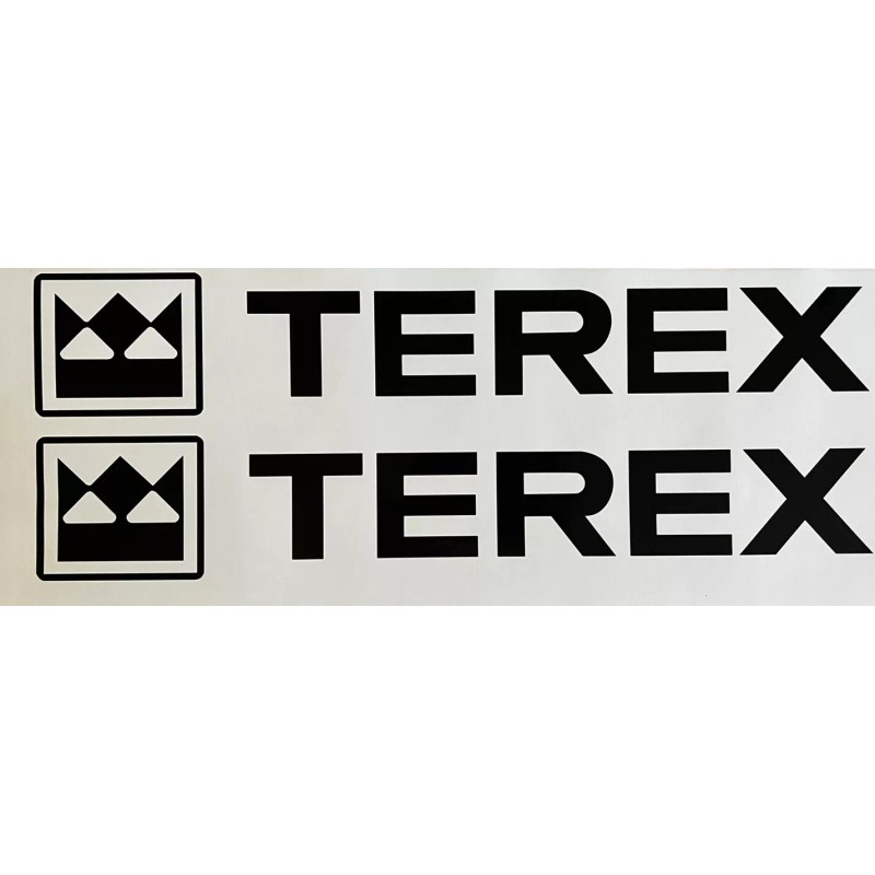 TEREX EQUIPMENT DIE CUT DECAL STICKER - 24” - SET