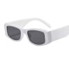 Unbranded White Frame Retro Swift Sport Rectangle Black Tint Lens