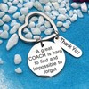 Coach Gifts - Thank You Keychain for Women Men, A