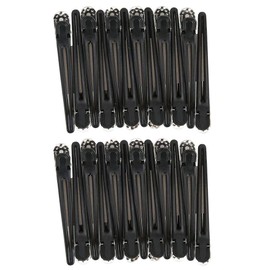 Pinzas de pelo profesionales, pinzas de pico de pato de 24 piezas, pinza de pelo sin rastro para cortes de pelo de peluquería y creación de peinados gruesos y delgados(1#)