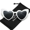 YOSHYA Clout Goggle Heart Sunglasses Vintage Cat Eye Mod Style