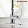 Lavatrum Kitchen Faucet with Pull Down Sprayer, 17 inch Polished