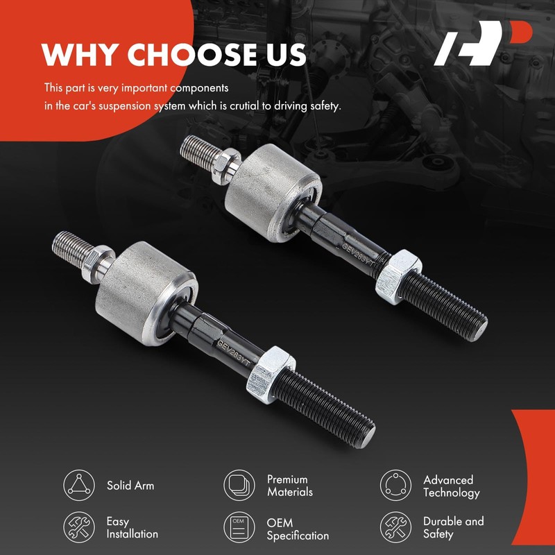 A-Premium 2 x Front Inner Tie Rod Ends, Compatible with