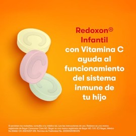 Redoxon Infantil Vitamina C 100mg, Vitaminas para Niños, Sabores Cereza, Limón y Lima Limón, 100 Tabletas Masticables