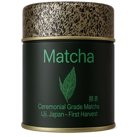 BISTROTEA Ceremonial Matcha Powder | First Harvest - 100% Natural | Pure Green Tea Powder for Latte, Smoothies, Matcha Drinks | 40 g Tin
