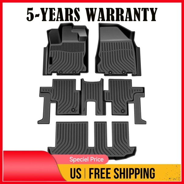 Unbrand 3D Molded Car Floor Mats for 2013-2020 Nissan Pathfinder