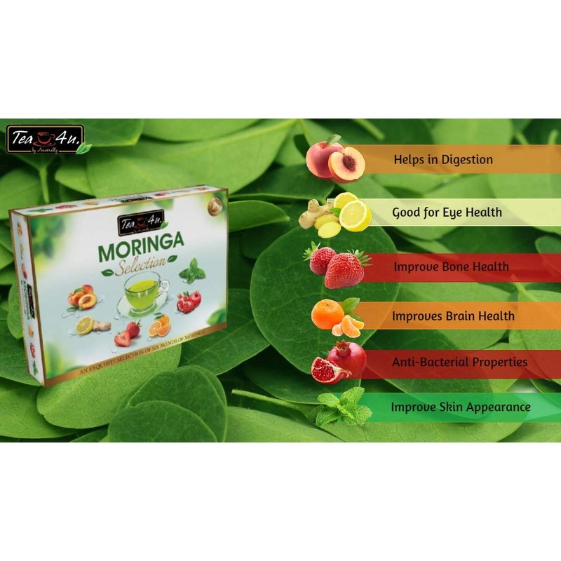 Tea4U Flavored Moringa Selections 60 Tea Bags