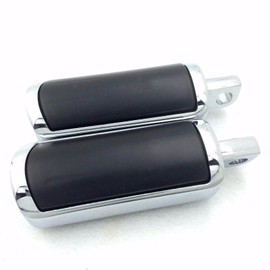 SMT-Chromed Skull Foot Pegs Footrest Kit Compatible With Harley Touring Softail Dyna Sportster [B00RUDX868]
