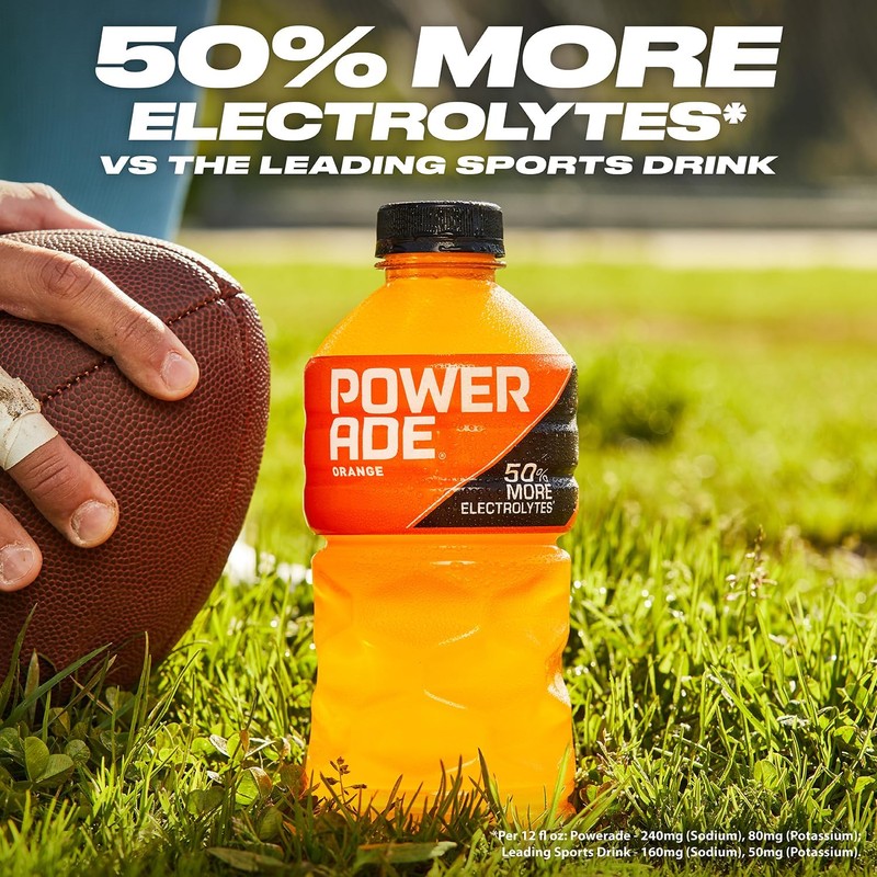 POWERADE Sports Drink Orange, 20 Ounce (Pack of 24)