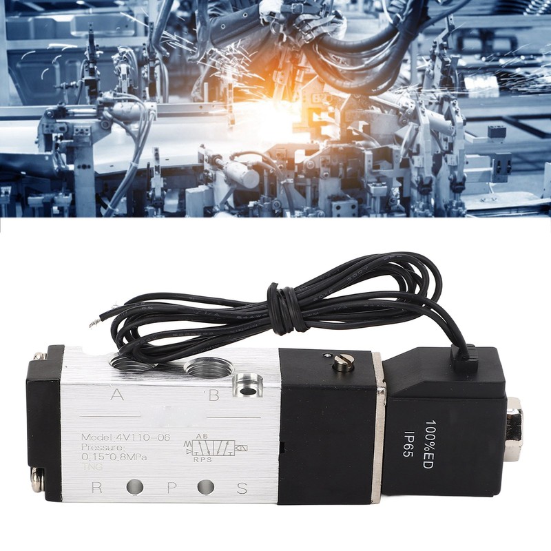 Pneumatic Solenoid Valve with Wire 2 Position 5 Way IP65