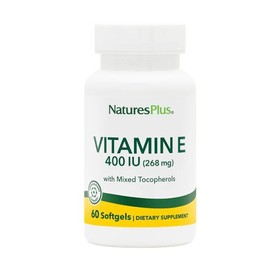 Nature's Plus Vitamin E Mixed Tocopherole 400 IU, 60 softgels