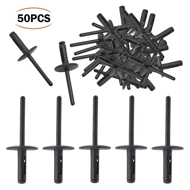 Anlseiod Wheel Arch Trim Clips 50 Pieces for 6 mm