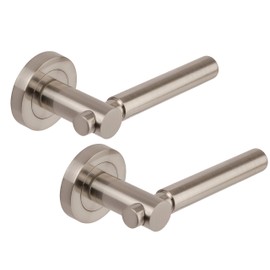 Excel Hardware Astro Designer Lever on Rose Door Handles - Satin Nickel by Excel Hardware