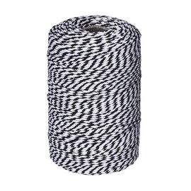 656 Feet Black and White Twine,Cotton Bakers Twine Cotton Cord Crafts Twine String for Holiday