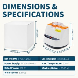 UCanSee One-Touch Eyeglasses Frame Heater with Windproof Cover - Ceramic Heating for Easy Shaping and Repairing of Non-Metal Frames
