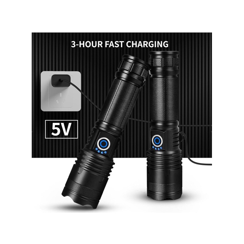 LBE Rechargeable LED Flashlights High Lumens, 900,000 Lumens Super Bright