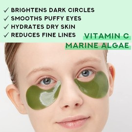 Parches para ojos de hidrogel de retinol y colágeno, Verde