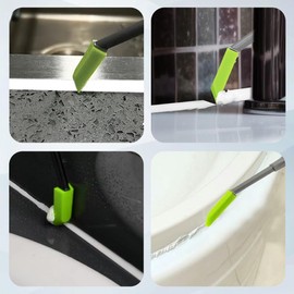 Silicone Seam Tool Kit, 9-in-1 Caulking Tool Set with Narrow Tips for Precise Caulk Application and Smoothing, Reusable Sealant Finishing Tool for Kitchen, Bathroom, and Small Tight Spaces (Green)