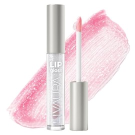 LIVAURA Shimmer Lip Gloss pH Activated, Glitter Lip Gloss for Women, Glossy, Shiny, Sparkly LipGloss, High-Shine Glittery Lipstick, Glimmer Sparkle Lipgloss, Made in USA (Shimmering Platinum)