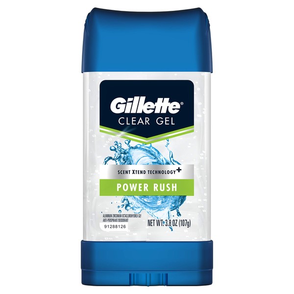 Gillette Anti-Perspirant Deodorant Clear Gel, Power Rush 3.8 oz