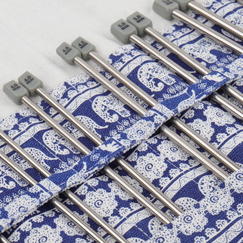 Coopay Knitting Needle Wrap, Knitting Needle Roll for Straight Short