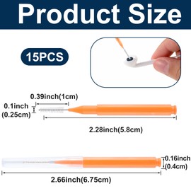 BEIQIYA 15pcs Shower Head Cleaner Picks, Micro Gap Anti-Clog Bathroom Brush Tool, Shower Nozzle Picks for Household Use- Orange