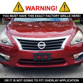 Coast2Coast International (CCI) Chrome ABS Grille Grill Insert Overlay Trim 6PC FOR 2013-2015 Nissan Altima