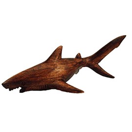 7-1/2" Hand Carved Wood Hawaiian Shark