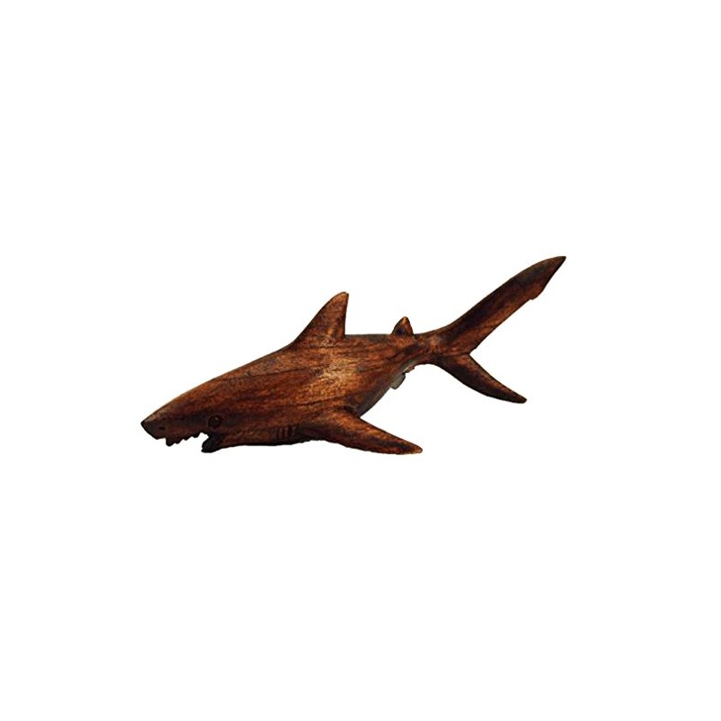 7-1/2" Hand Carved Wood Hawaiian Shark