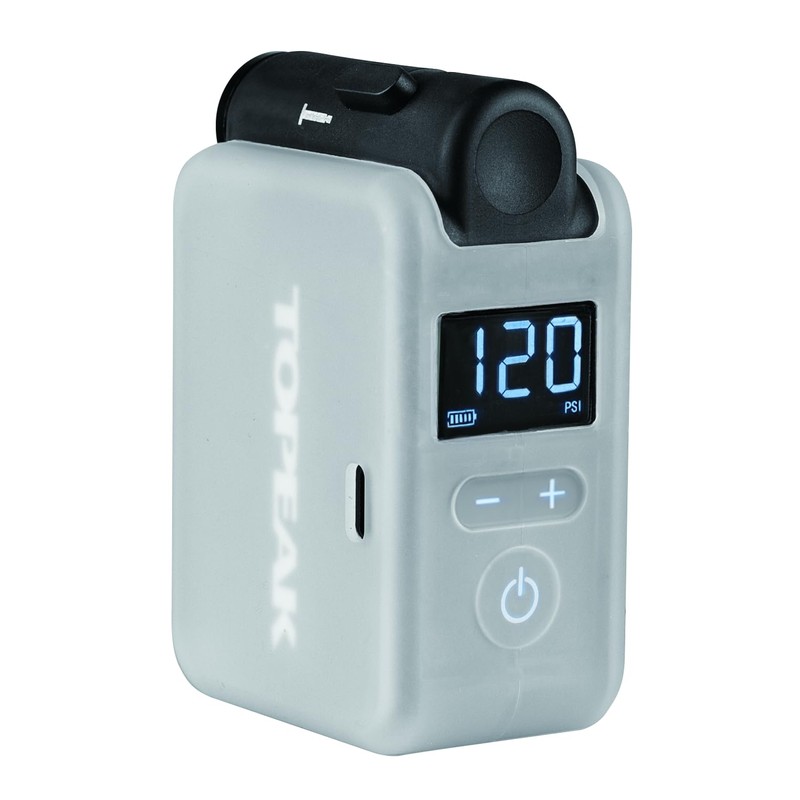 Topeak E-Booster - Pompa elettrica digitale con manometro digitale, per