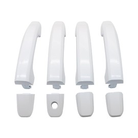 SecosAutoparts Olympic White Exterior Door Handle Fit for Chevy Silverado Fit for GMC Sierra 1500 2500HD 3500HD 2014-2019#22929464 22923605 13583894 13534897 13583891 Outside Door Handle