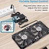 GDSTIME Big Airflow Dual 120mm Fans DC 12V Powered Fan