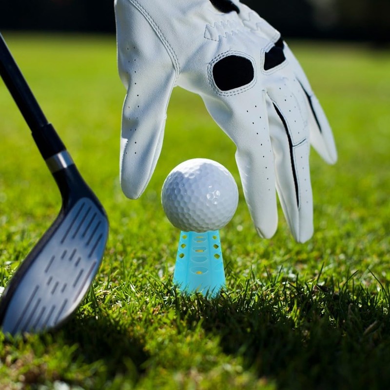 MiOYOOW 10 Pieces Golf Tees Plastic Golf Simulator Tees Portable