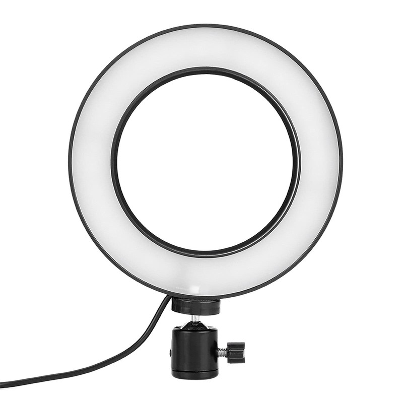 Portable Photography Lighting Kit, 6 Inch Ring Shape Video Light
