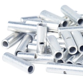 AIRIC AIRIC UL Listed Non Insulated Butt Connectors 16-14 AWG, 100 pcs Electrical Seamless Crimping Terminals, Uninsulated Wiring Crimps Connector, Bare Copper Crimp Splice Terminal for 16,14 Gauge Wire