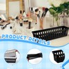 wlilupah 6 Pcs Black Slim Plastic Storage Baskets Tray 10