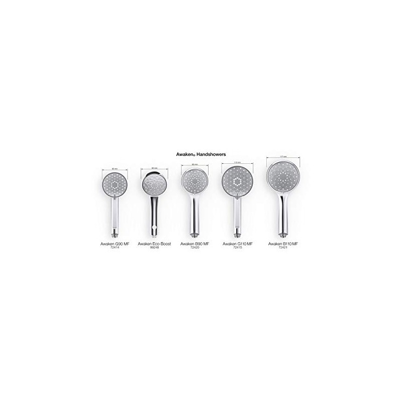 KOHLER 99248-CP Handshower with Eco-Boost Technology, Polished Chrome