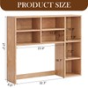 Vercraft Natural Wood College Desktop Bookshelf Dorm Desk Hutch Organizer