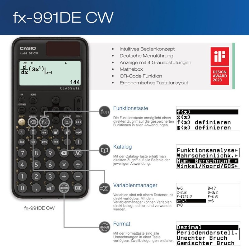 Casio FX-991DE CW ClassWiz Technical Scientific Calculator with Art Case