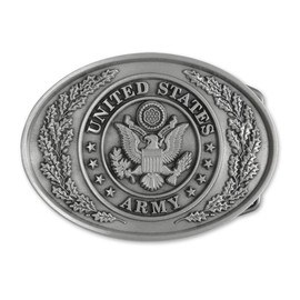 Indiana Metal Craft US ARMY Traditional Design Solid Pewter Belt Buckle MADE IN USA