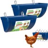 Fence Feeder Chicken Hanging Feed Trough Poultry Waterer Bucket Feeding