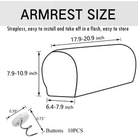 ESRISE Armrest Chair Covers, Set of 4 Stretch Armchair Couch Arm Rest Cover Anti-Slip Spandex Polyester Sofa Chair Arm Caps Slipcovers for Furniture Protector (Sand)