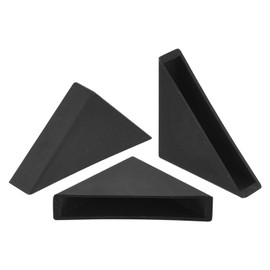 QUARKZMAN Corner Protection Edge Protection 8 x 50 mm Triangle Shape Glass Corner Protectors Cushion Pack of 20 Plastic Corner Protectors for Corner Protection of Glass, Mirrors, Tiles, Black