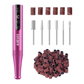 AIRSEE Pro 25000RPM Nail Drill - Cordless Rechargeable Efile for Acrylic, Dip Powder & Gel Nails, Salon & Home Use with Bits & Sanding Bands​
