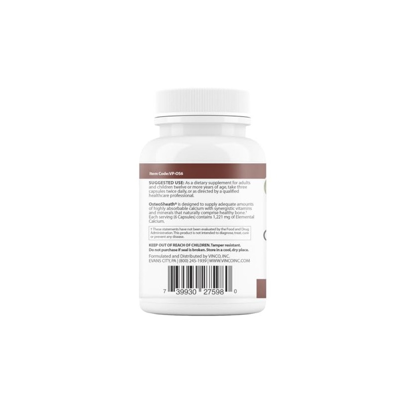 Vinco's - OsteoSheath4 with Vitamin K2 - 180 Capsule by