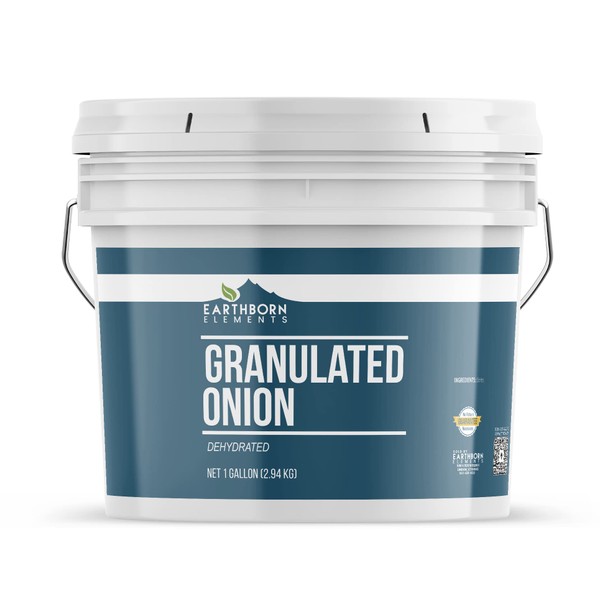 Earthborn Elements Granulated Onion 1 Gallon Bucket, Kitchen Staple, Bulk