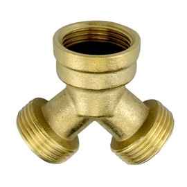 Water connection of 2 devices e.g. washing machine Y distributor with two outlets 3/4 inch male thread and a connection 3/4 inch female thread 2-way distributor (distributor Y)