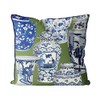 Kelly Stevens-McLaughlan, Chinoiserie Vase Collage #3 on Green Cushion /